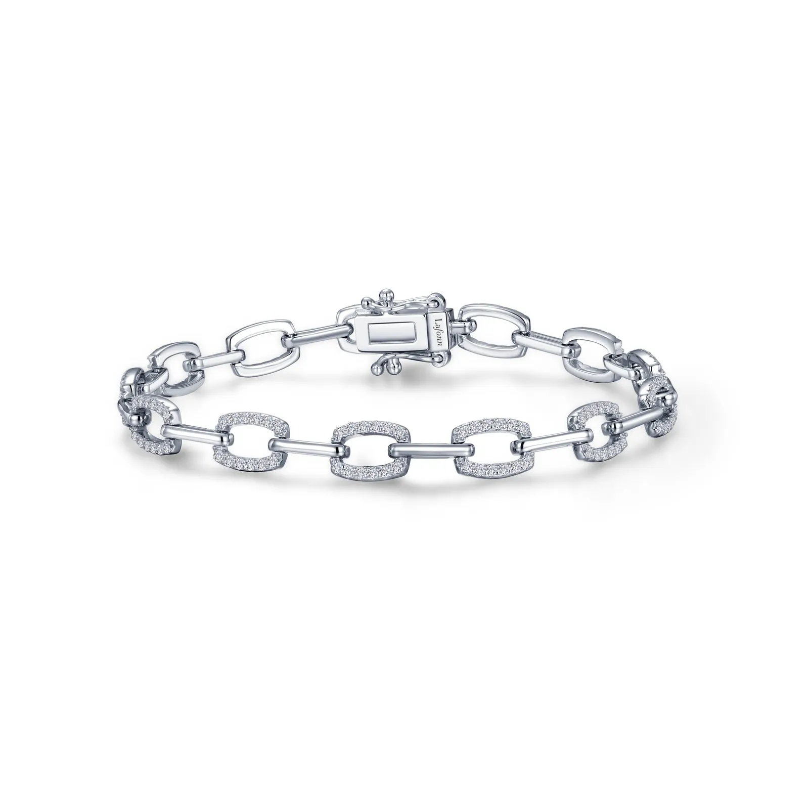 Lafonn Simulated Diamond Alternating Link Bracelet B0178CLP72