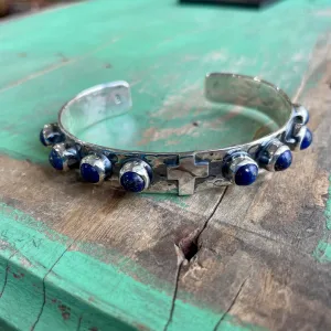 Lapis and Sterling Silver Cuff