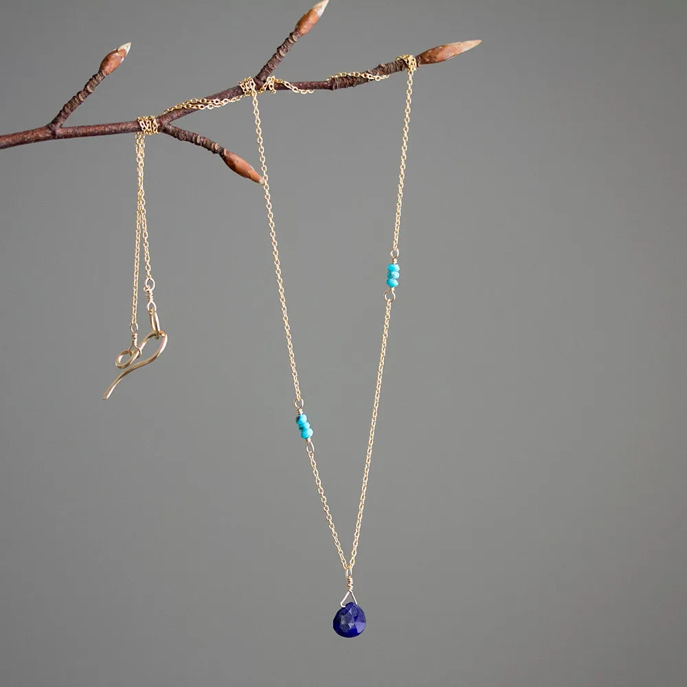 Lapis Lazuli Necklace With Turquoise Details