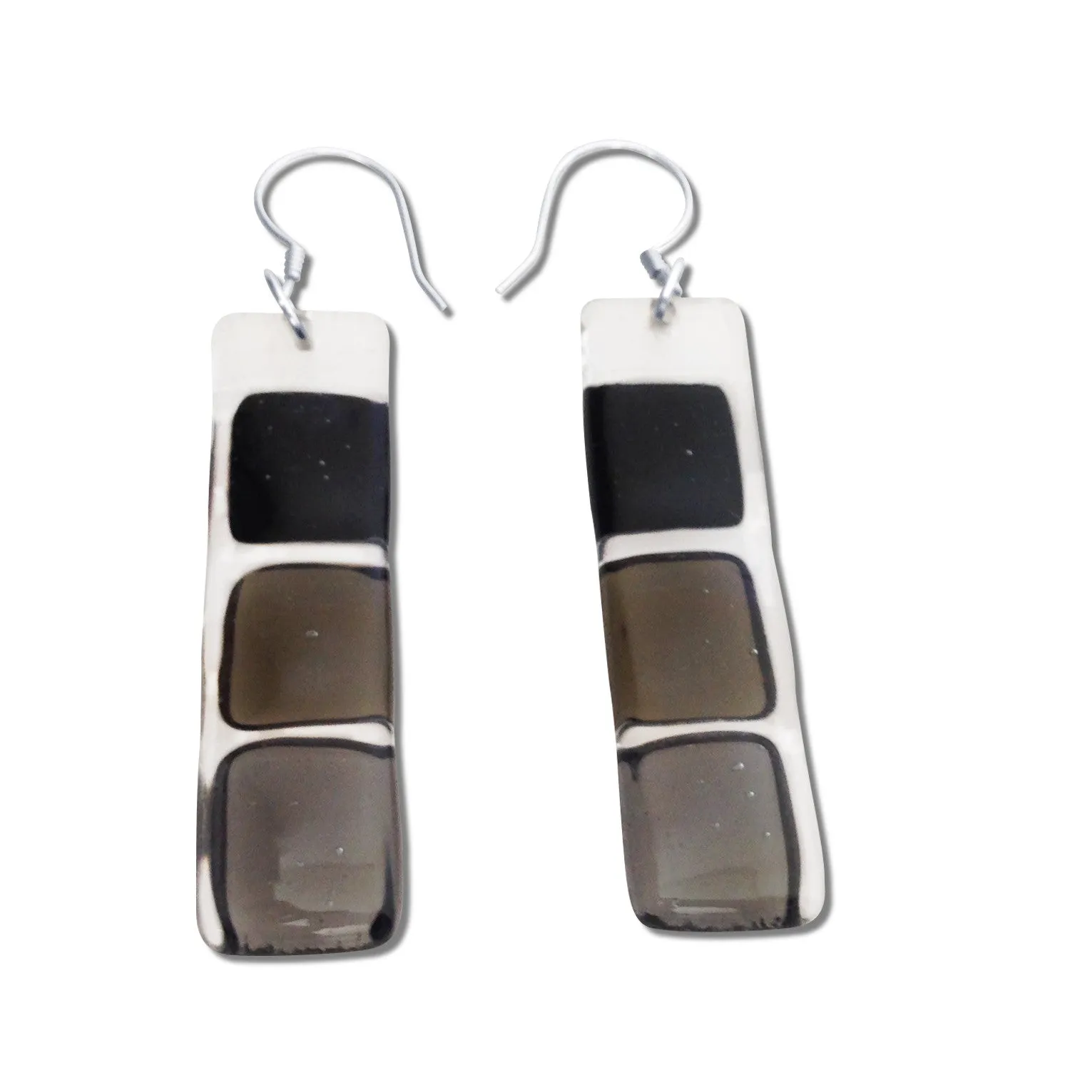 LMOL Glass Earrings - Black