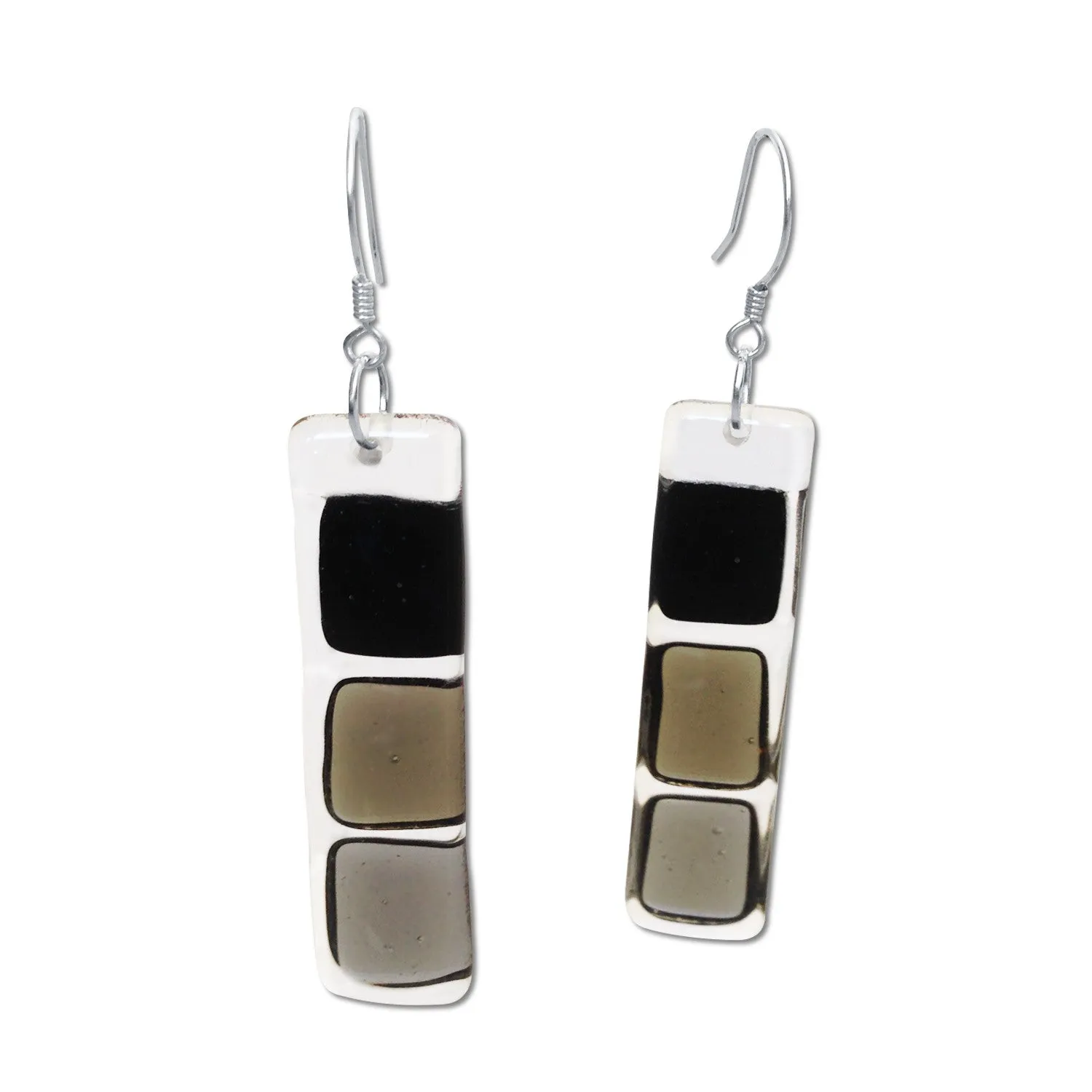 LMOL Glass Earrings - Black