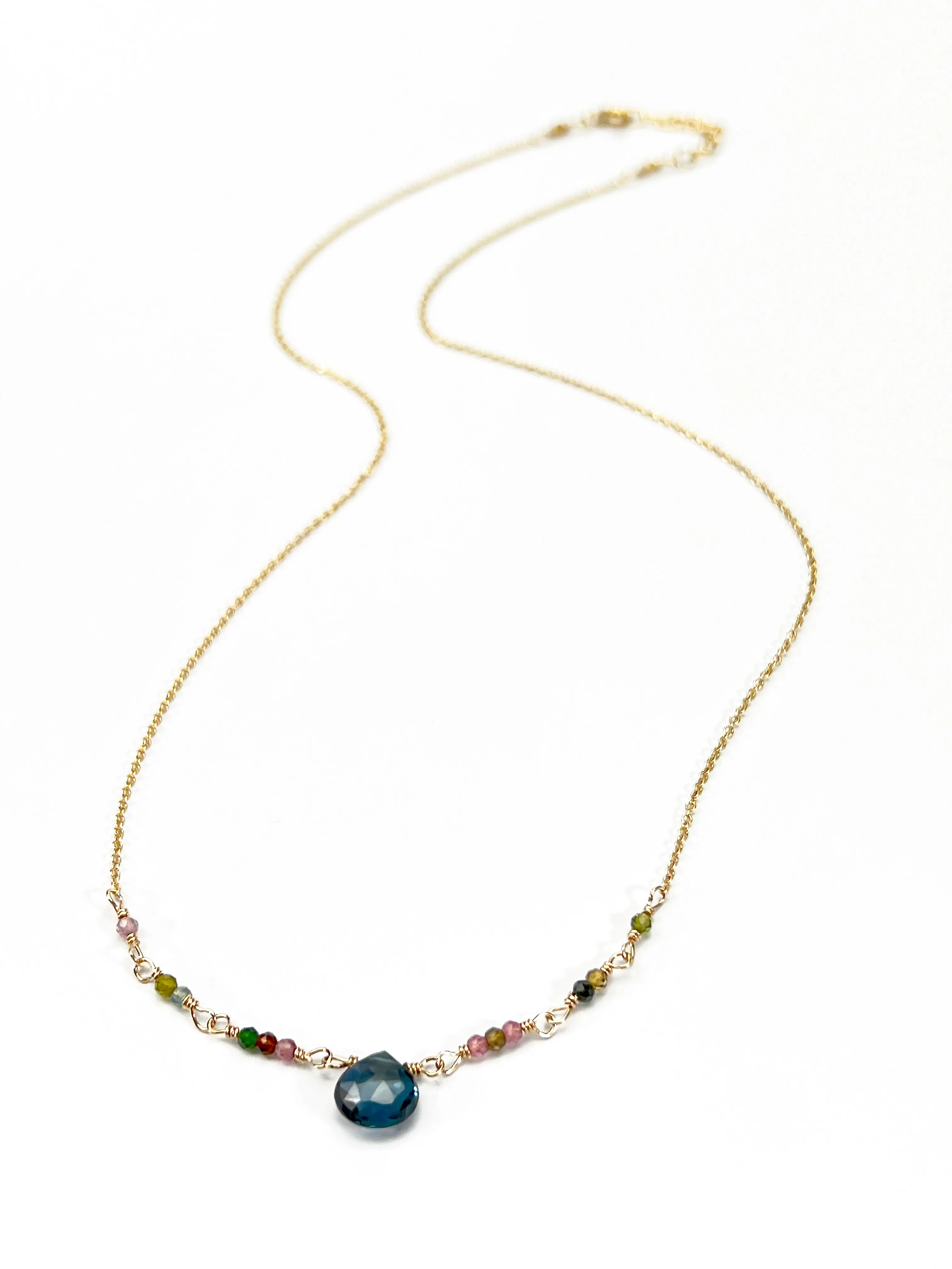 London Blue Topaz & Mixed Tourmaline New Band Necklace