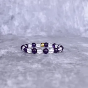 Love - Amethyst & Clear Quartz Bracelets