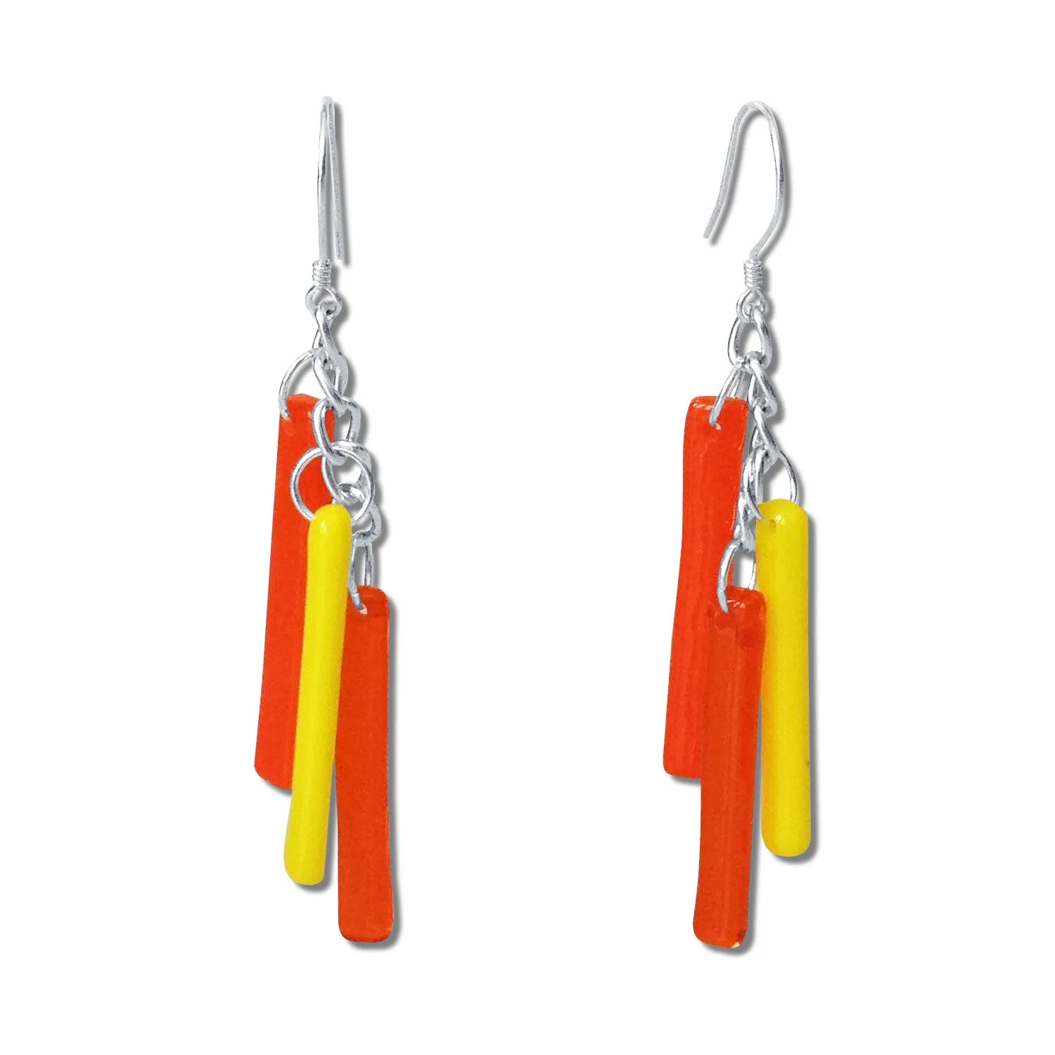 LTRAC Glass Earrings - Red