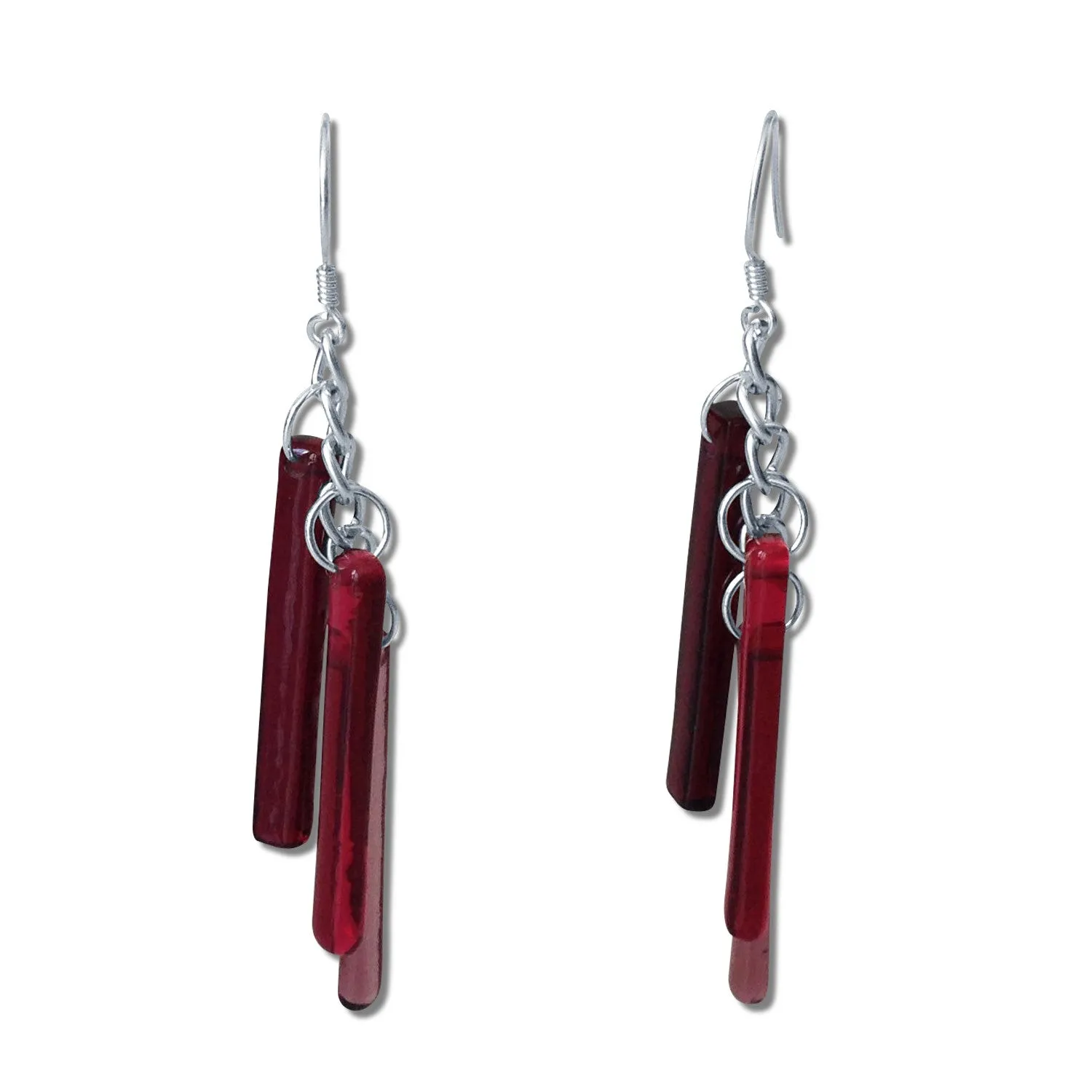 LTRAC Glass Earrings - Red