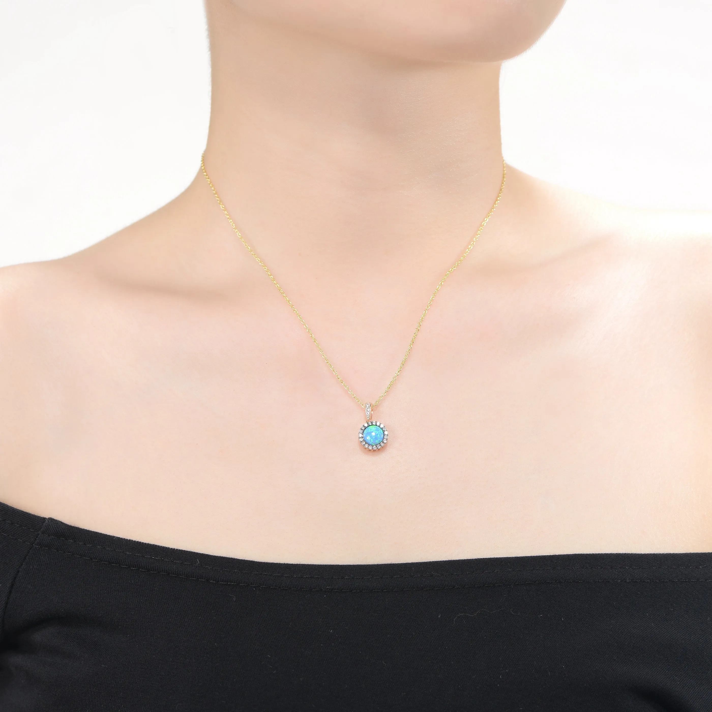 Marie Opal Round Drop Limited Edition Pendant