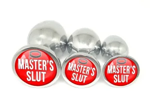 MASTERS SLUT BDSM Collar Red Butt Plug Anal ddlg hotwife hot wife shared vixen baby girl Owned Princess Daddys Little Slut submissive whore