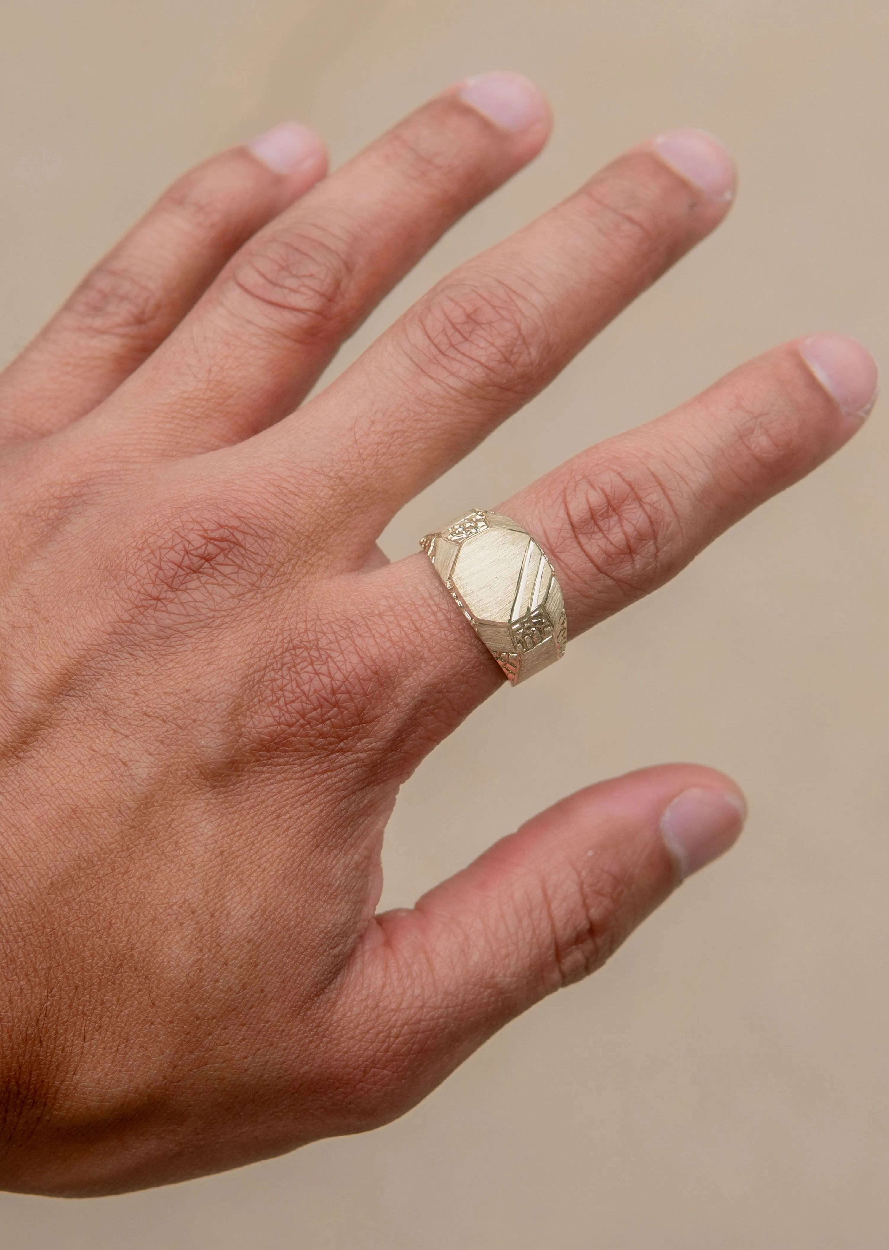 Mens Signet Ring - 10K Gold | 7 Grams