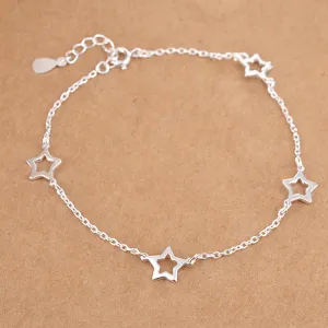 Minimalist Hollow Star Literary Charm Bracelet