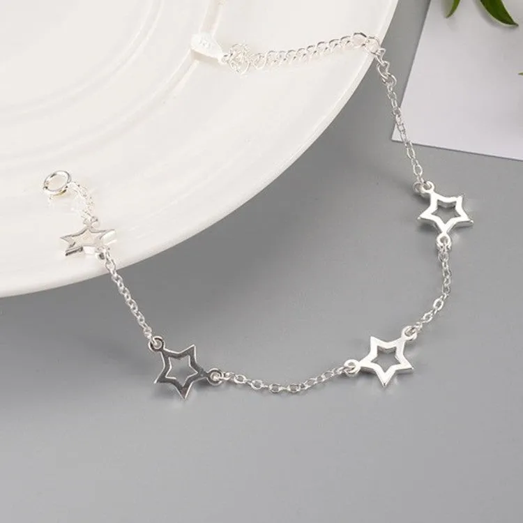 Minimalist Hollow Star Literary Charm Bracelet