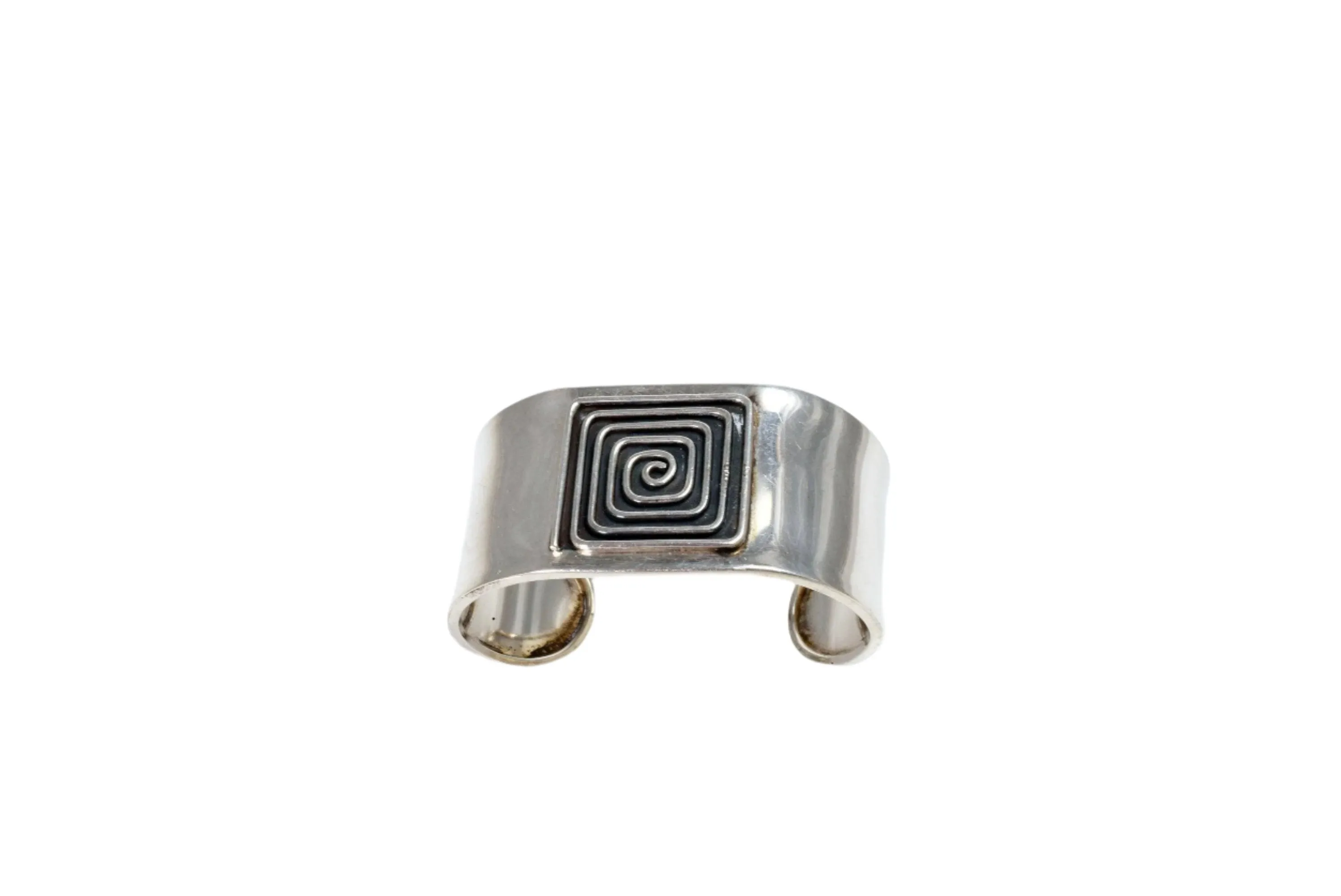 Modern Maze Design Sterling Cuff by Mexican Designer