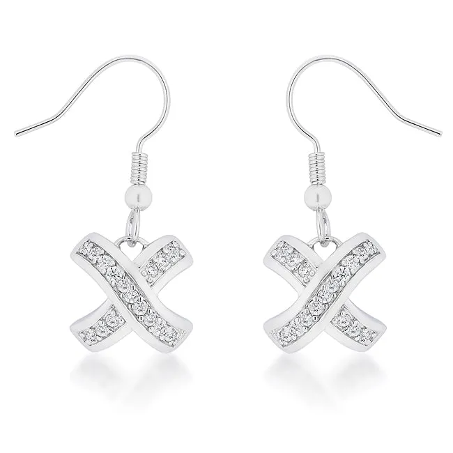 Monya Criss Cross Drop Earrings | 0.6ct