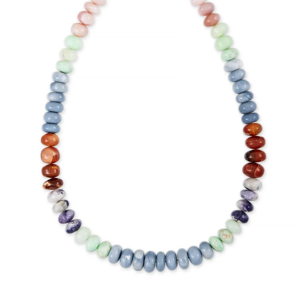 MULTI OPAL BEADED NECKLACE