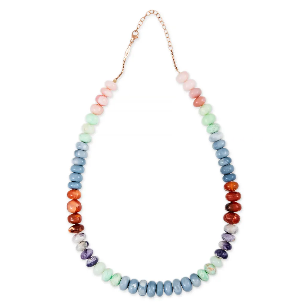 MULTI OPAL BEADED NECKLACE