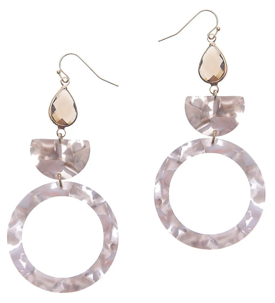 Nakamol Tortoise Teardrop Stone Earrings