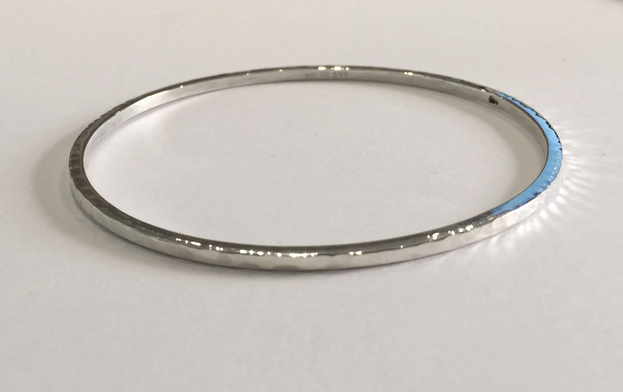 Narrow Silver Bangle