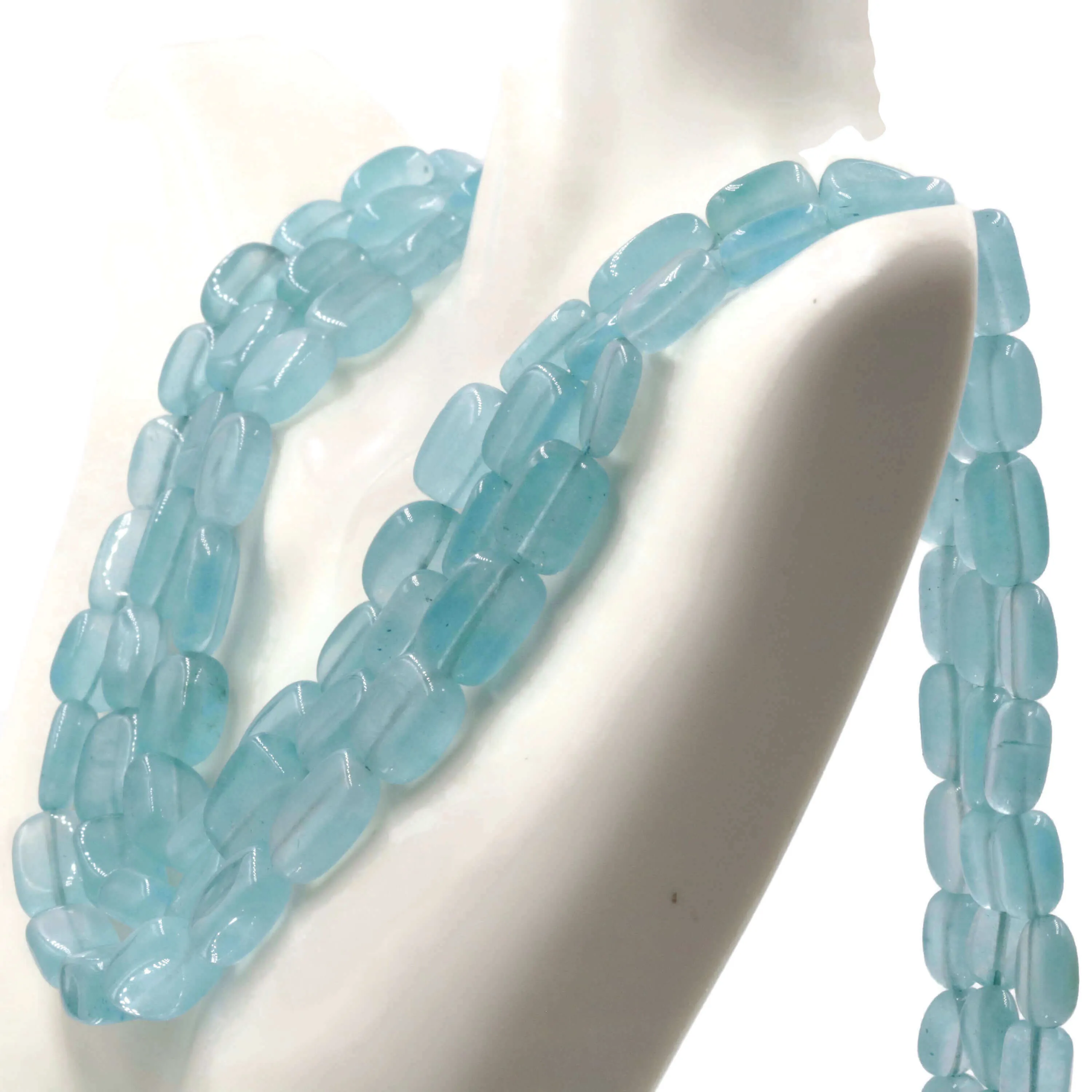 Natural Blue Quartz gemstone Necklace Blue Quartz stone Necklace Quartz Beads SKU:6142683 6142684