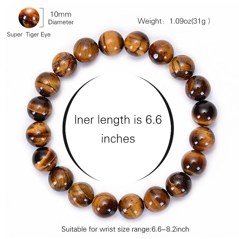 Natural Grade A Yellow Tiger's Eye Yoga Energy Bracelet