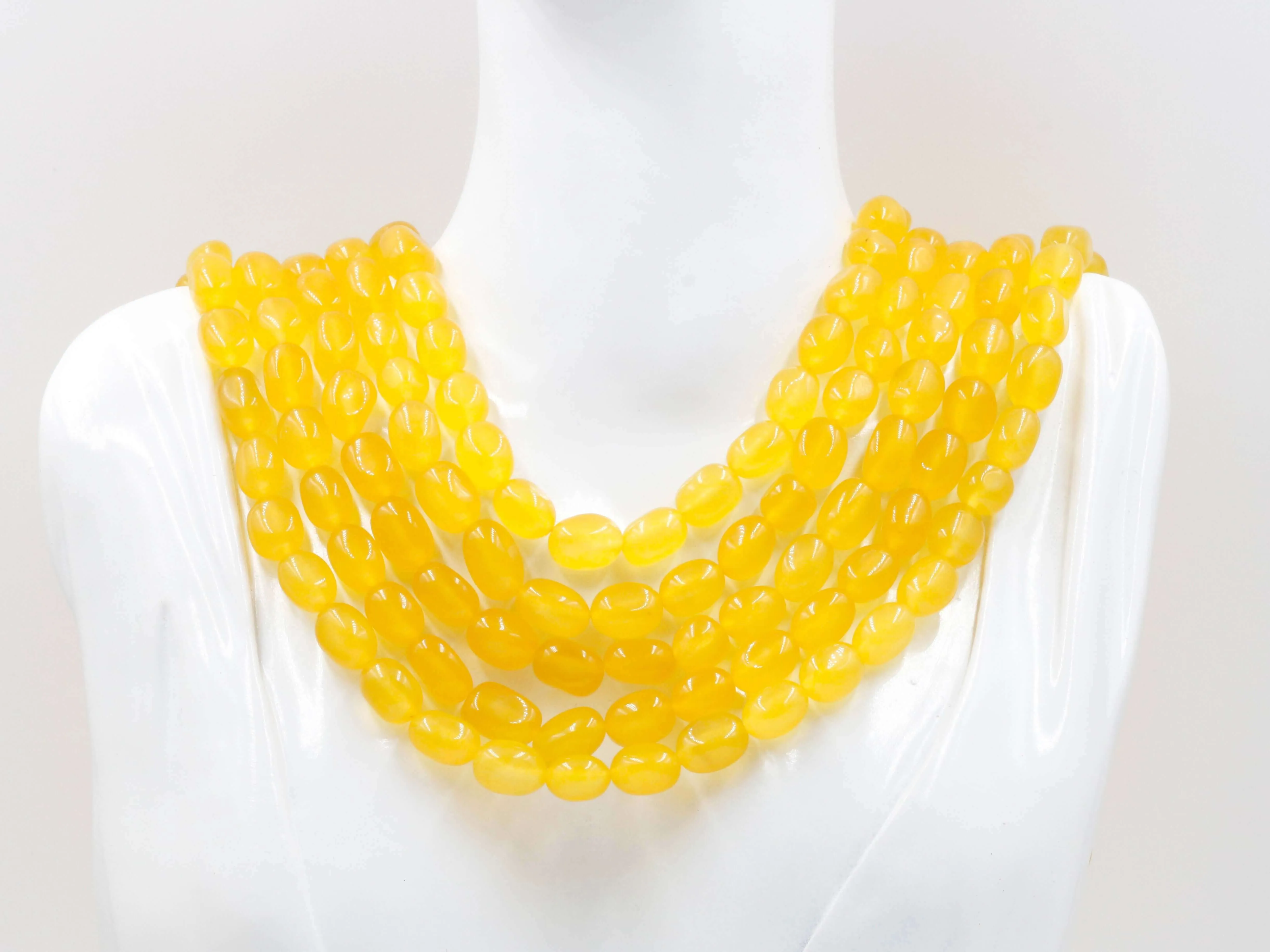 Natural Yellow Quartz Necklace Yellow Quartz Beaded Necklace Yellow Necklace Sarafa Necklace Indian Necklace Layered Necklace SKU 6142866