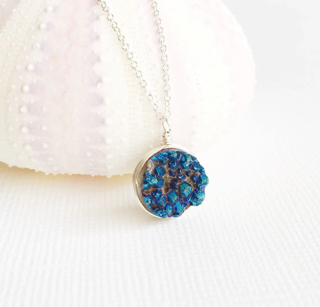 Necklace Grace - sapphire blue  (N123)