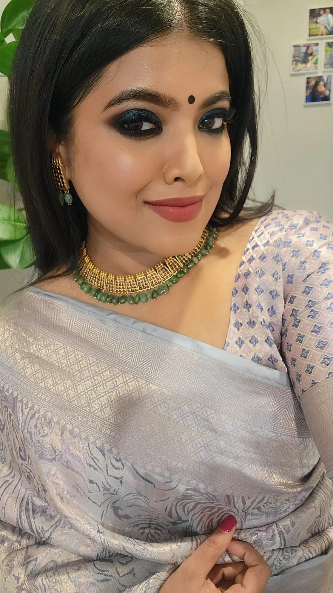 Neha Dhupia In Emerald Choker