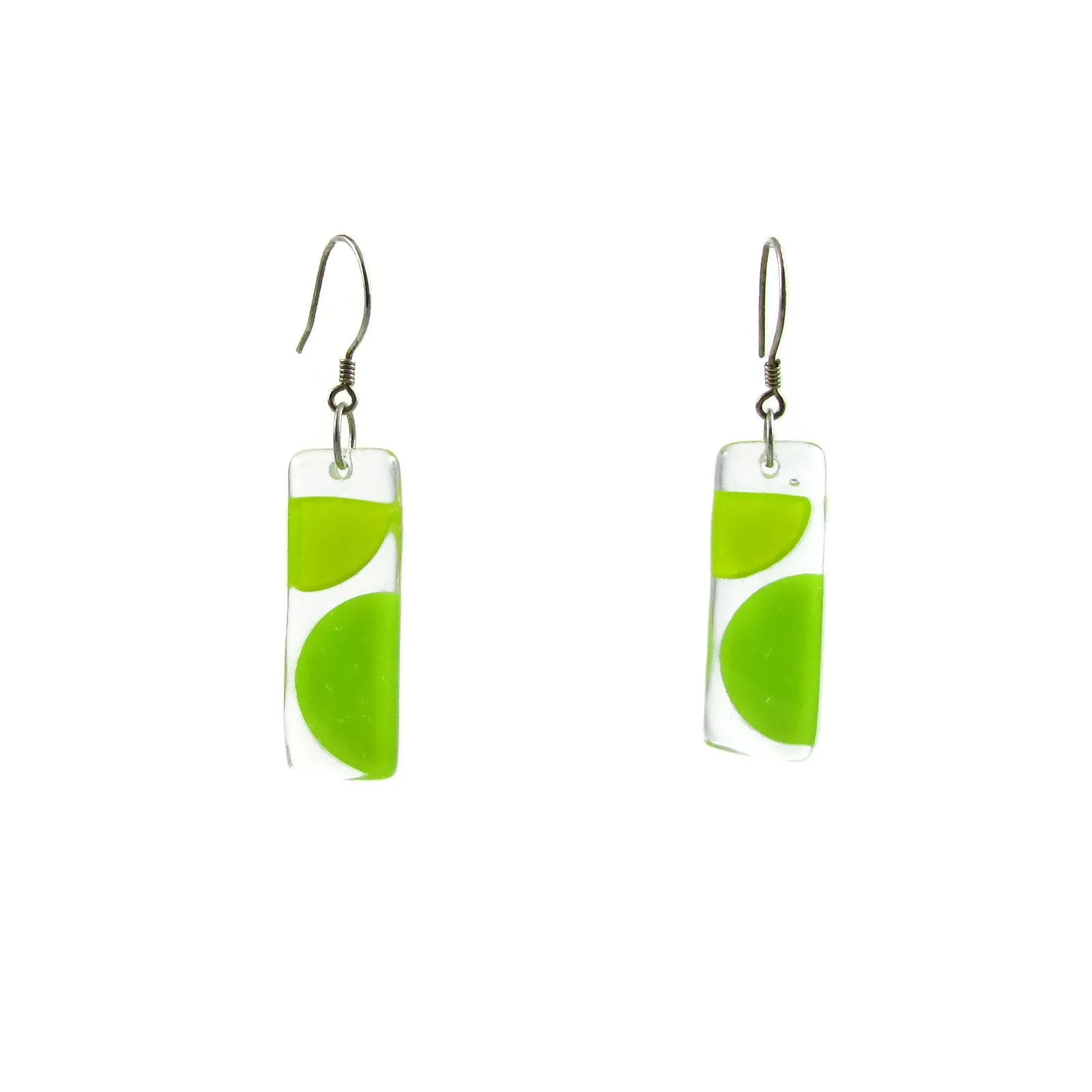 Onda Glass Earrings - Green