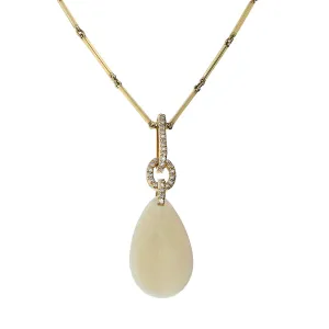 Opal and Diamond Pendant Necklace