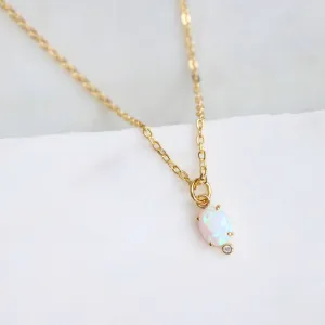 Opal CZ Necklace