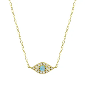 Opal Evil Eye Necklace