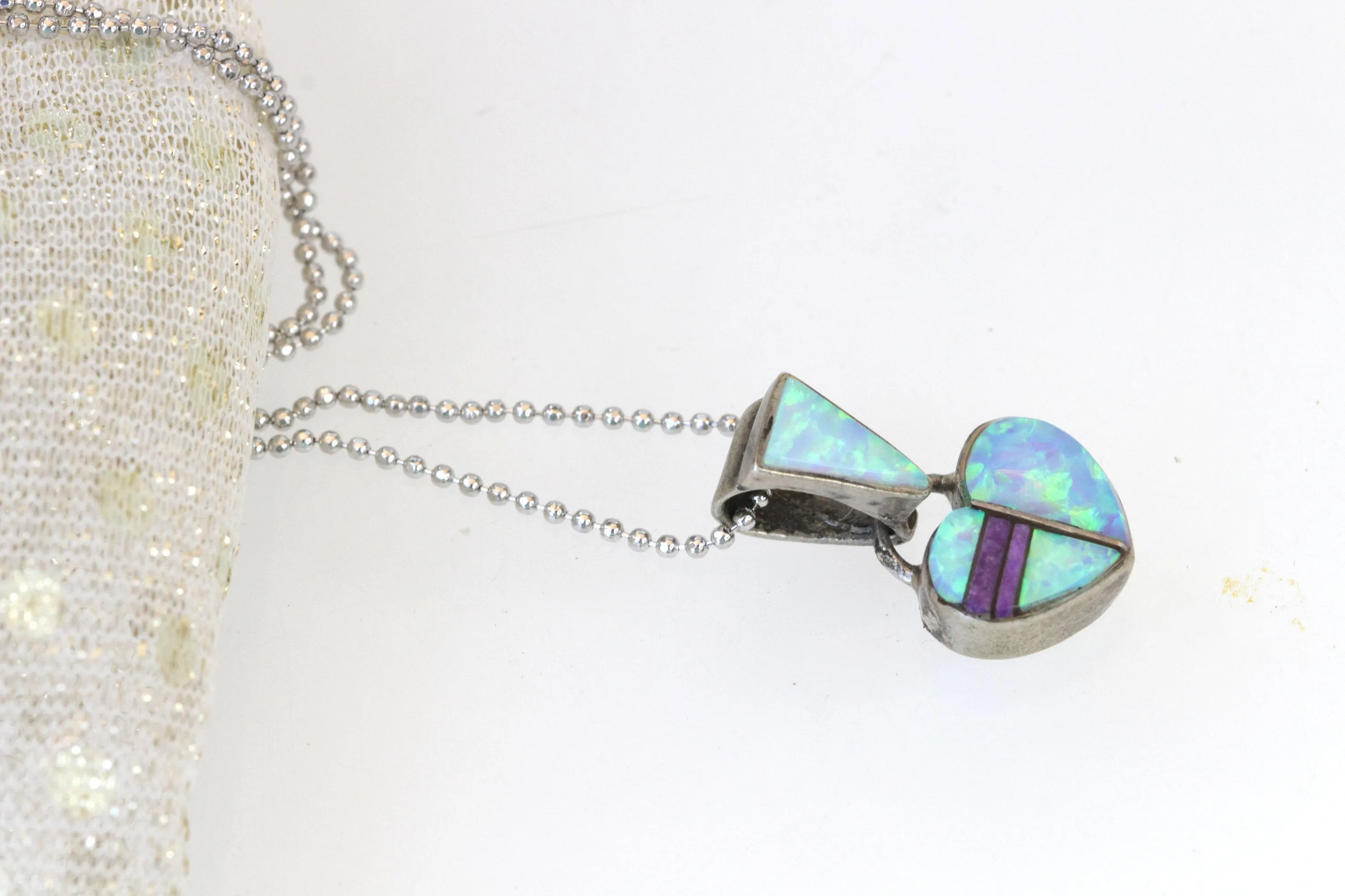 Opal Heart Shaped Necklace