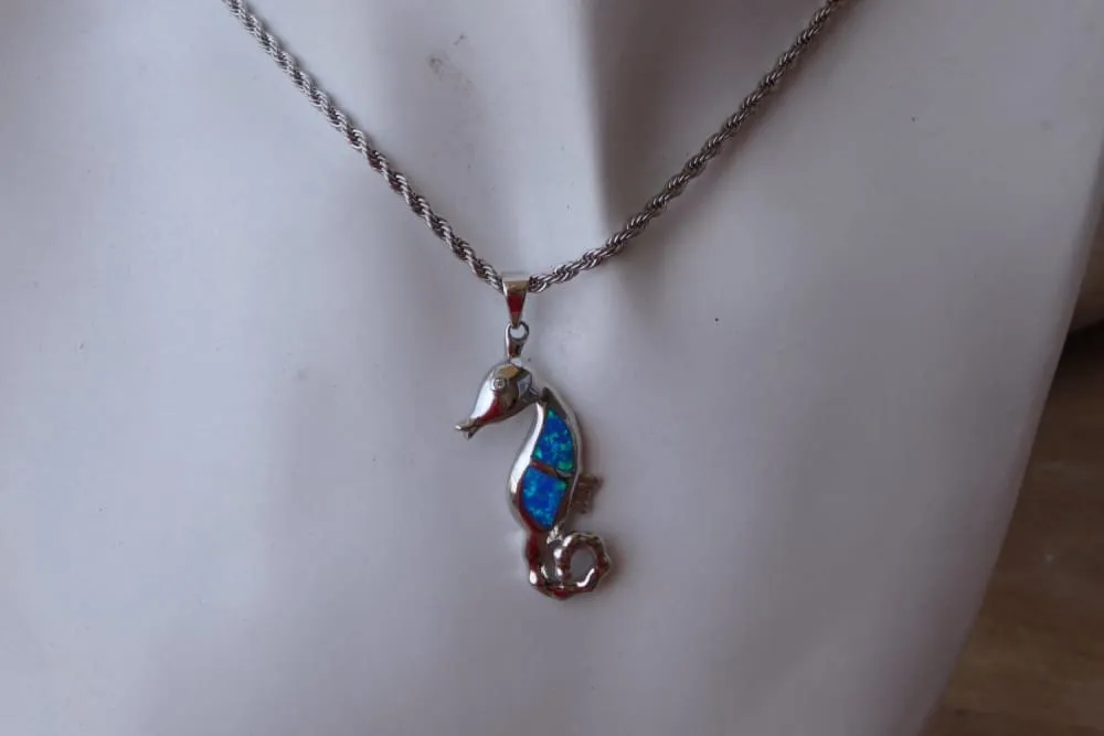 Opal Morse Pendant