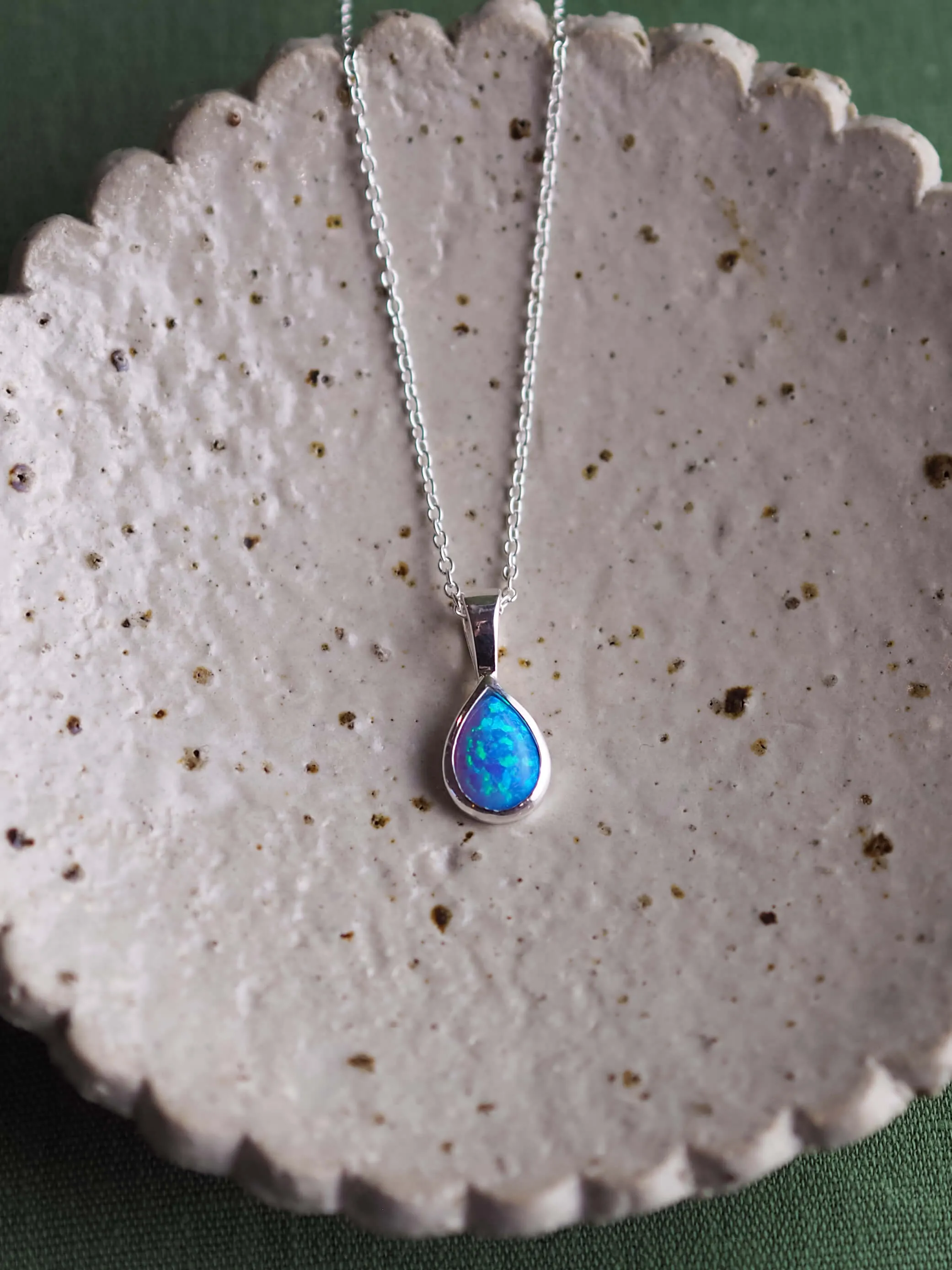 Opal Teardrop Necklace