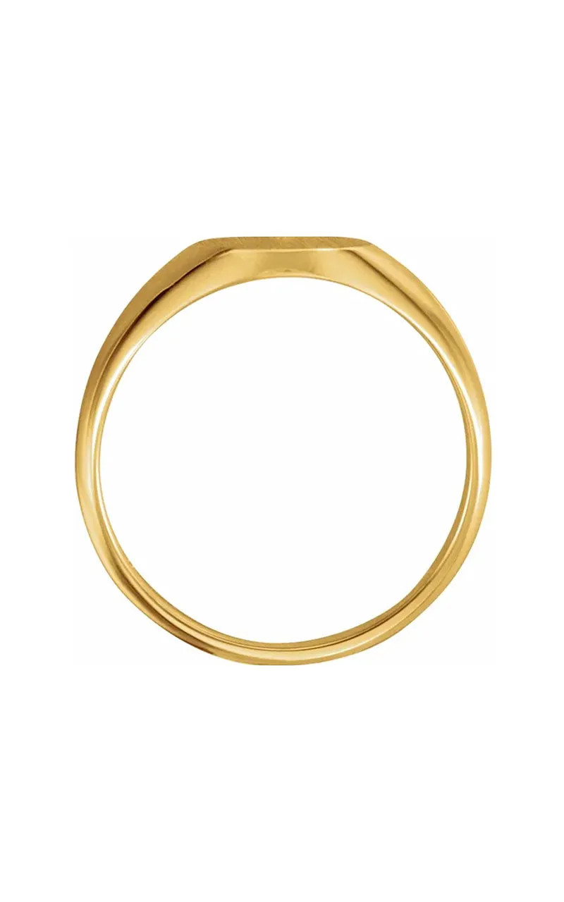 Oval Signet Ring - 10k Yellow Gold