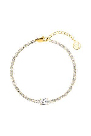 Oval Tennis Bracelet 14K Gold Plated