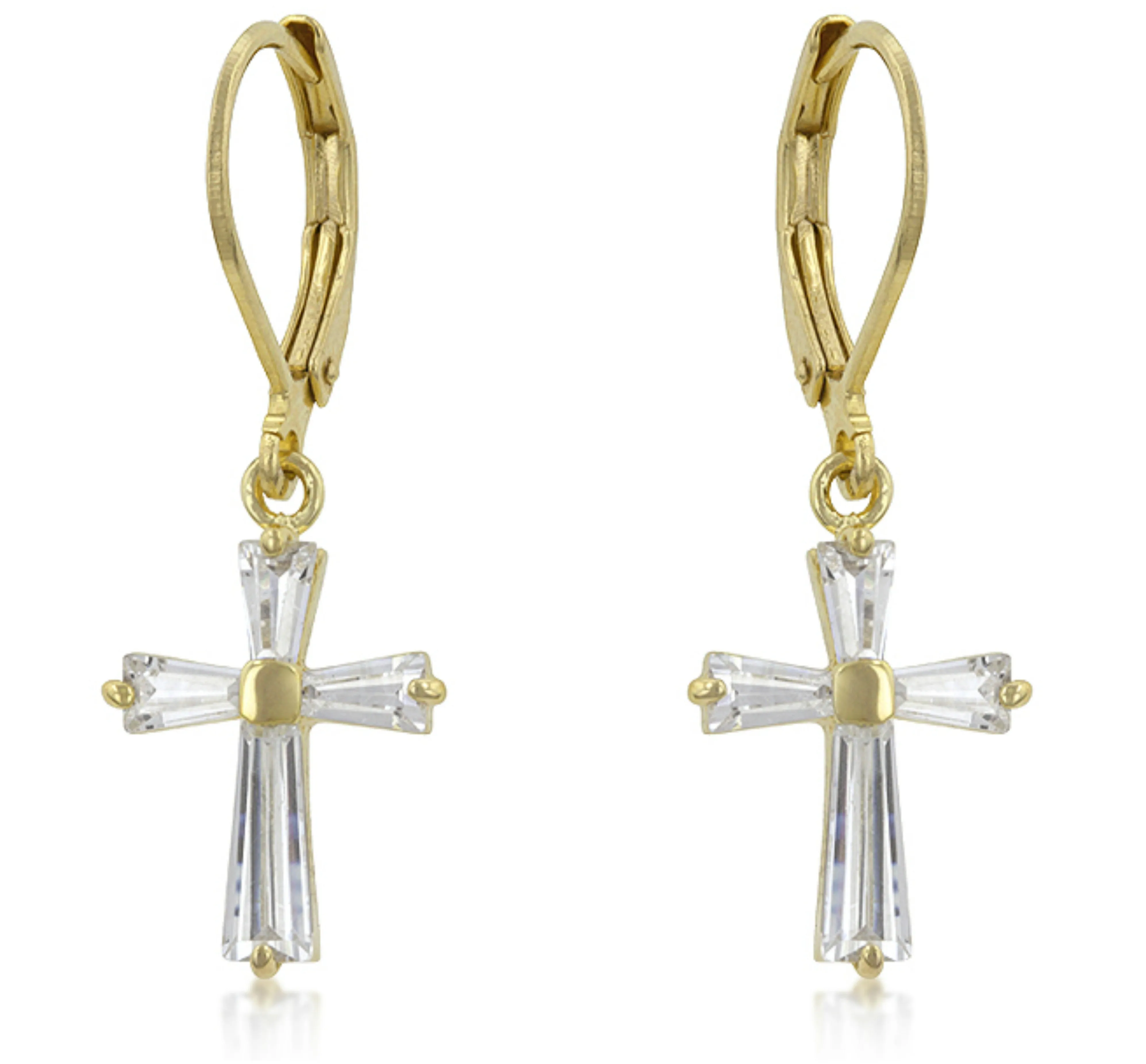 Perry CZ Cross Drop Earrings | 1.5ct