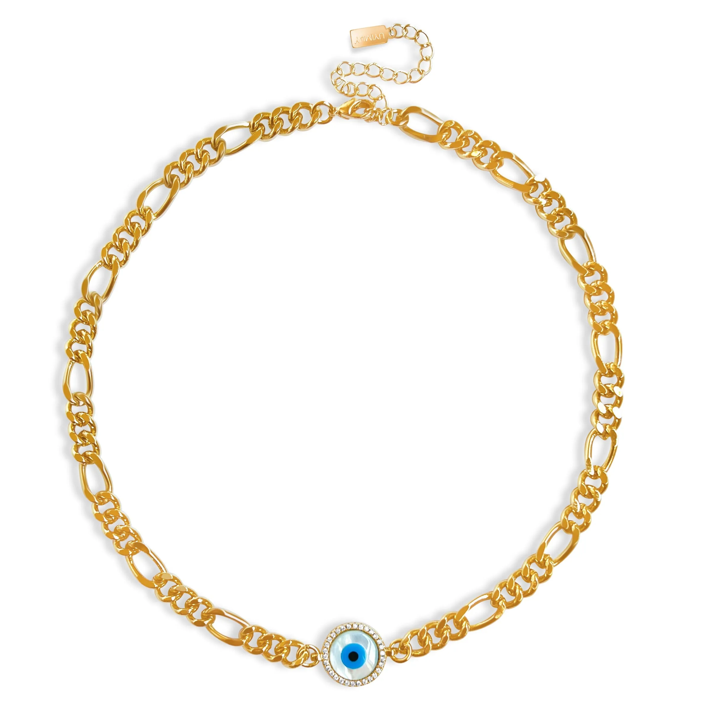 Personal Power Evil Eye Choker - Gold Filled