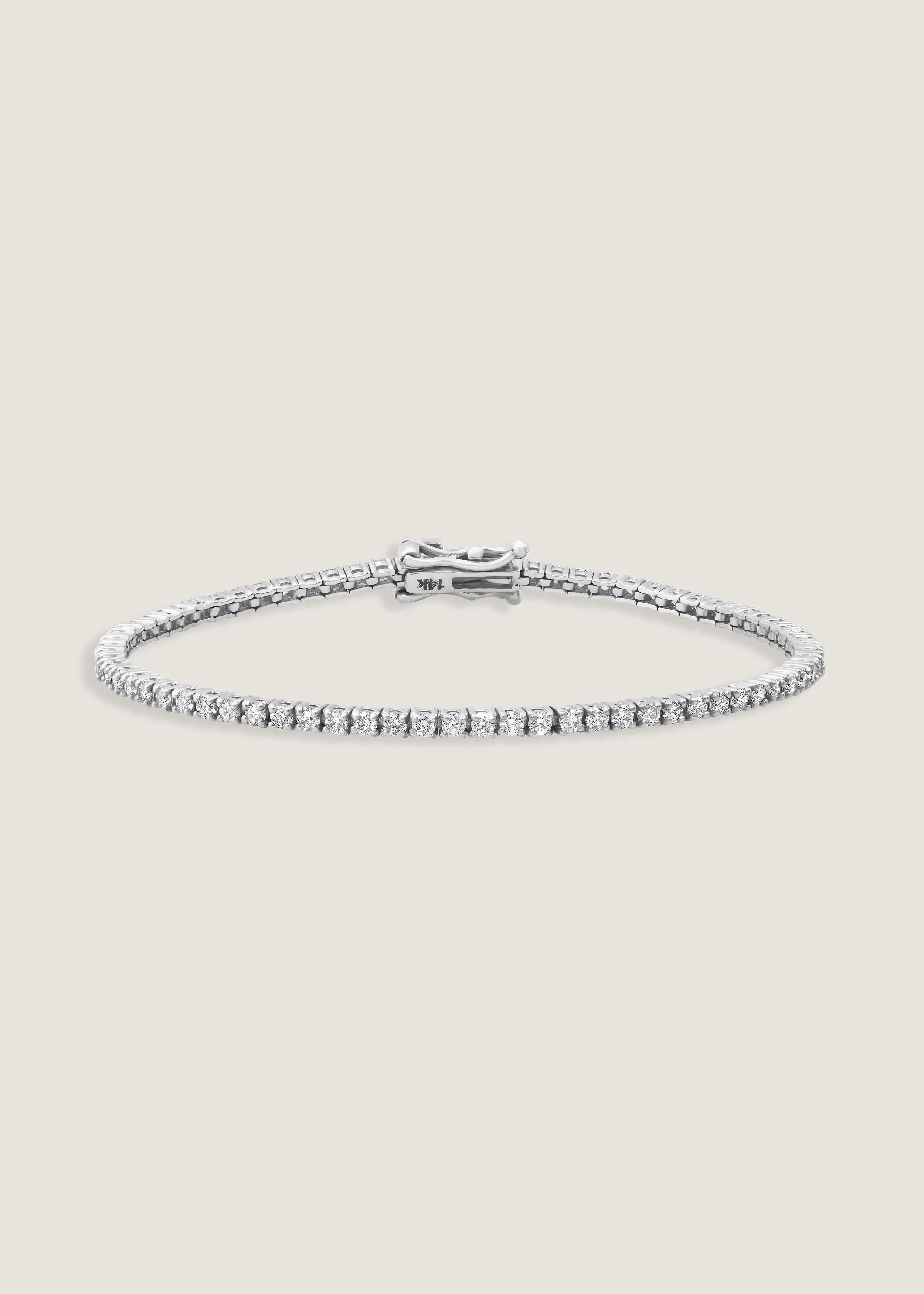 Dainty 2.90ctw Diana Tennis Bracelet in White Gold