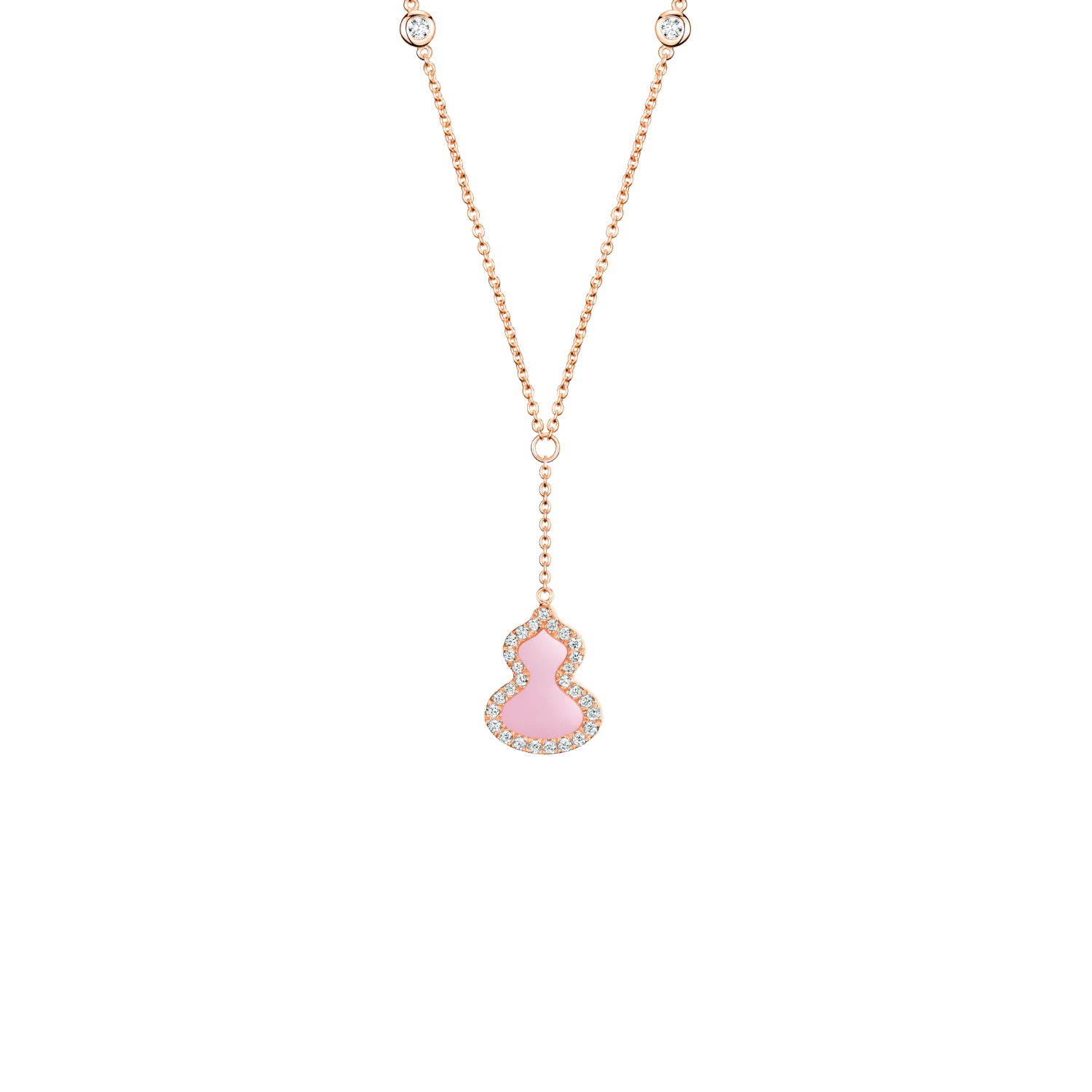 Petite Wulu Necklace Pink Opal