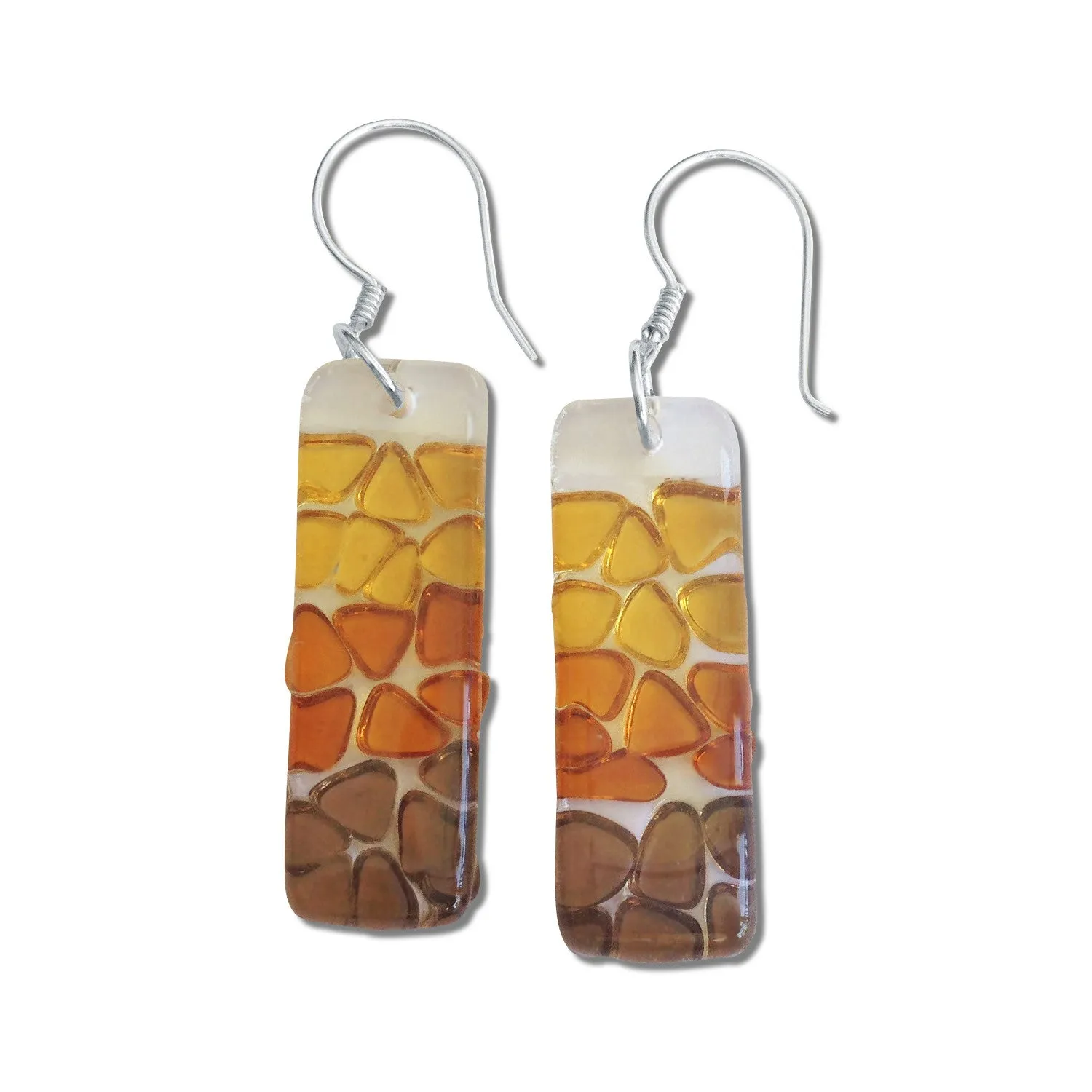 Picado Glass Earrings - Black