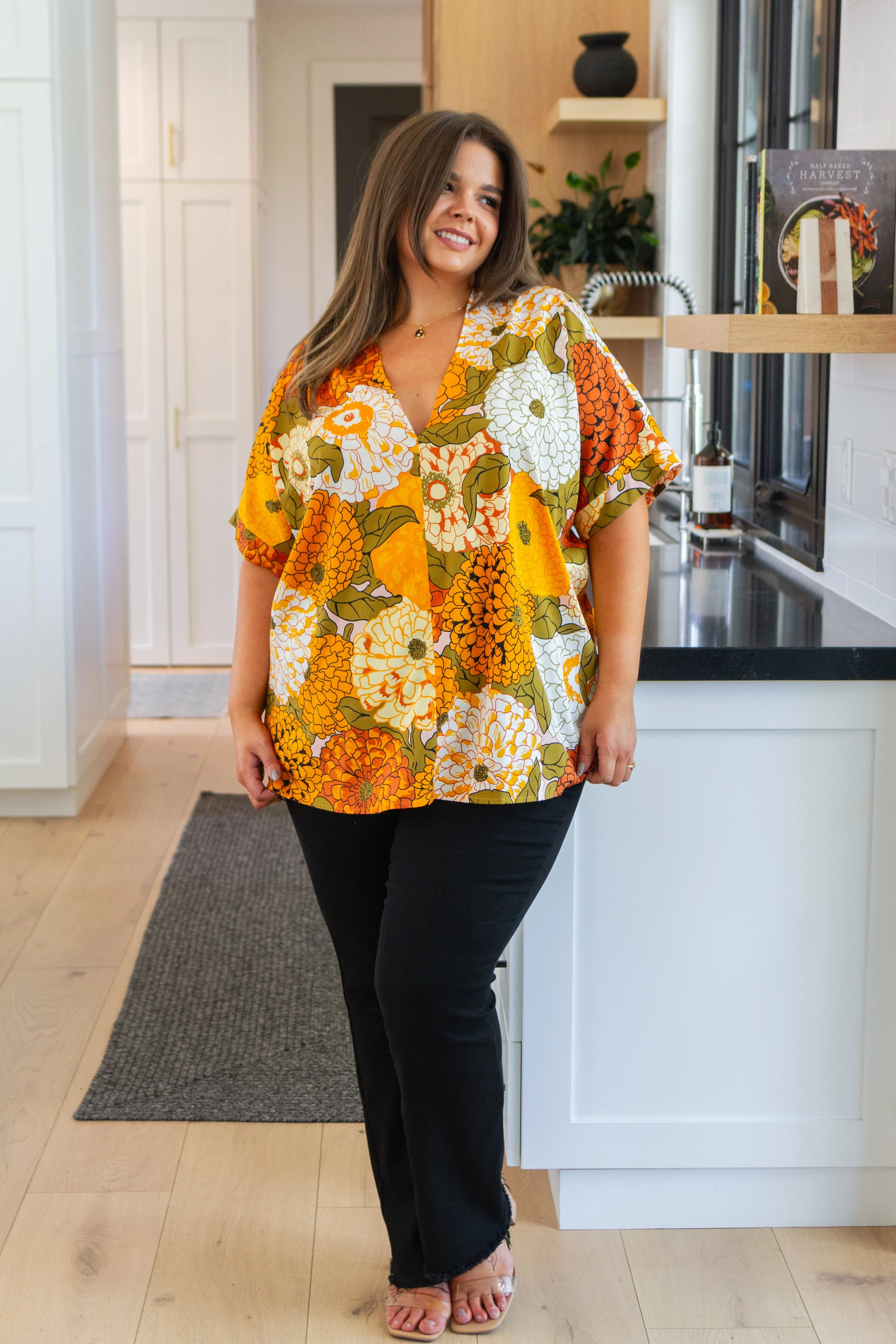 Picking Blooms Blouse in Amber Mix - Jodifl