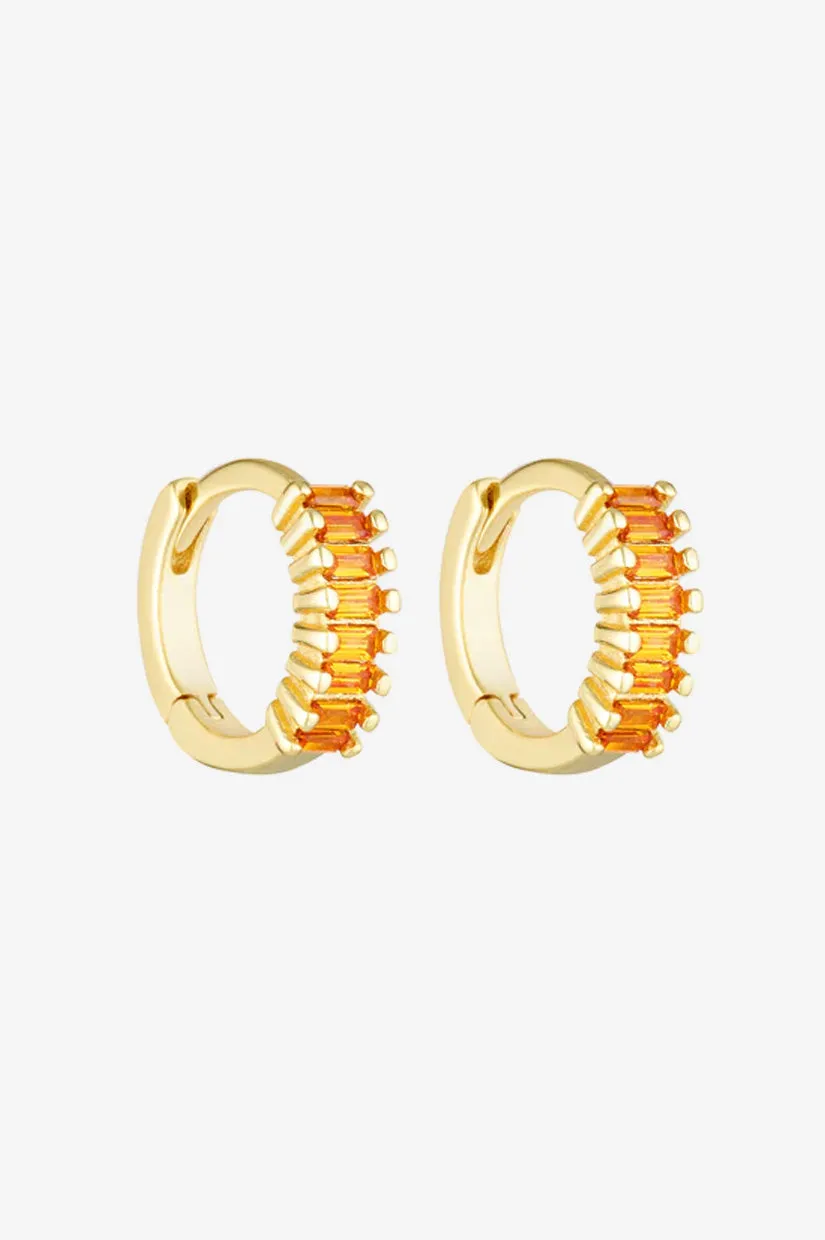 Porter Jewellery Gemini Huggies 8MM - Amber