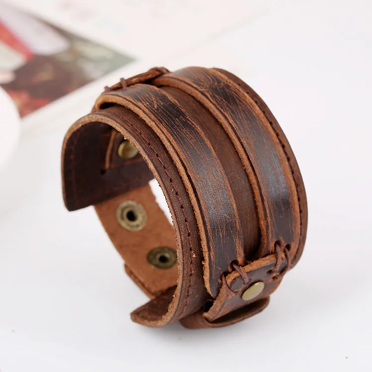 Punk Vintage Men's Leather Bracelet Bracelet