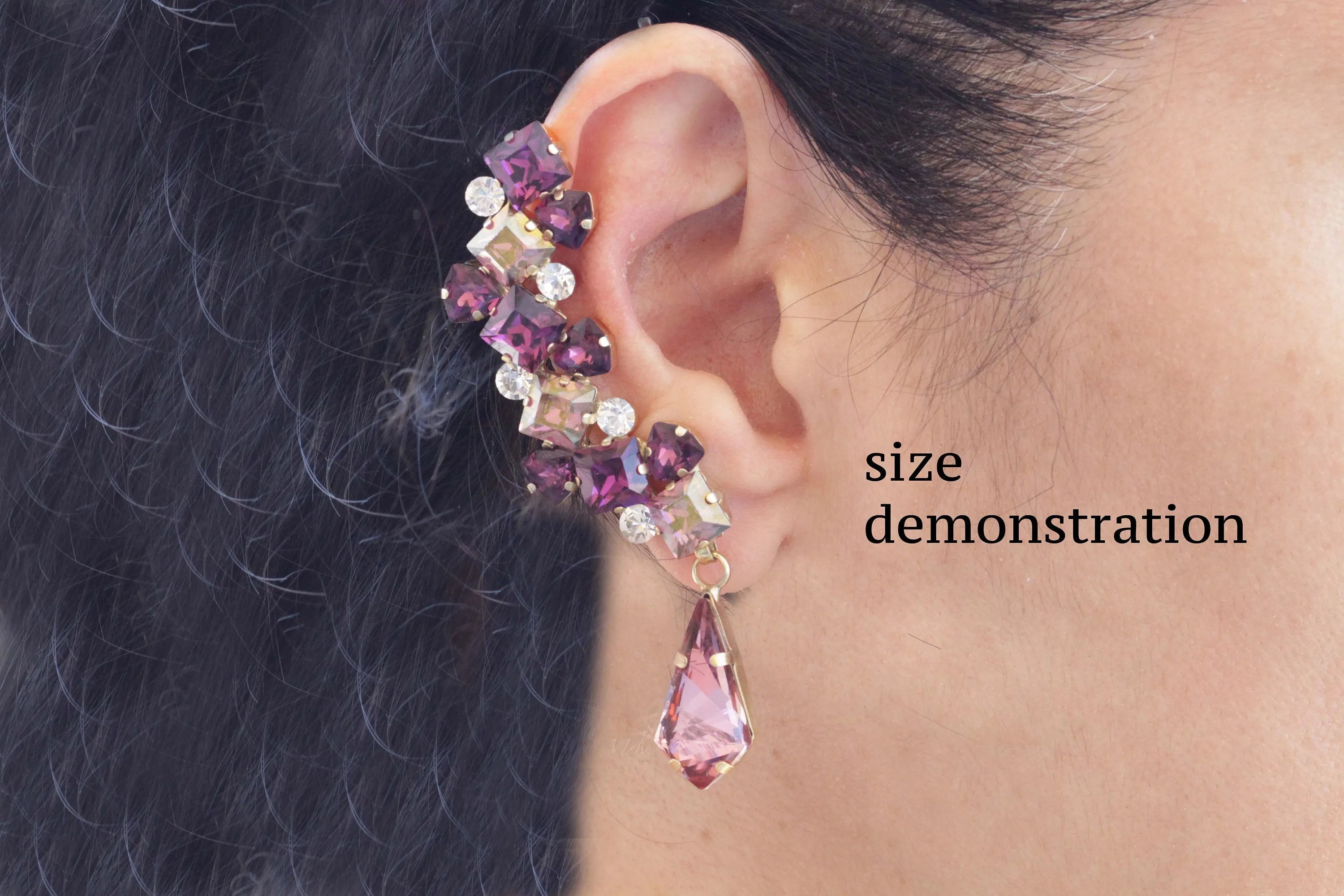 Purple AMETHYST STUD EARRING