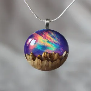 Purple Haze | opal pendant [round]