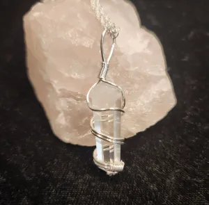 QUARTZ CRYSTAL WRAPPED CRYSTAL POINT Necklace