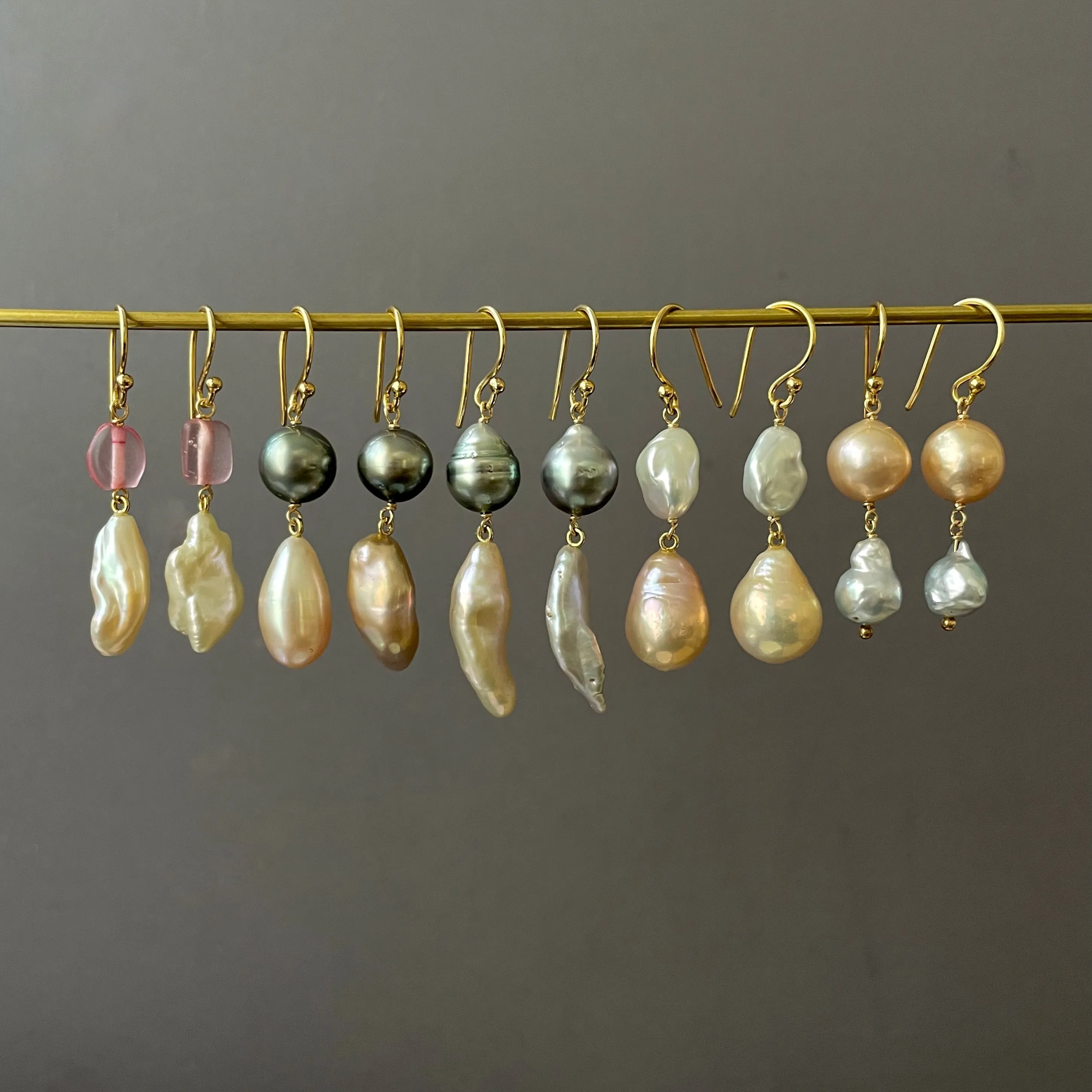 "toned but not too toned" pearl earrings