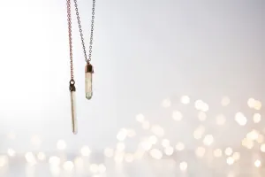 Raw smokey quartz necklace | Raw quartz necklace