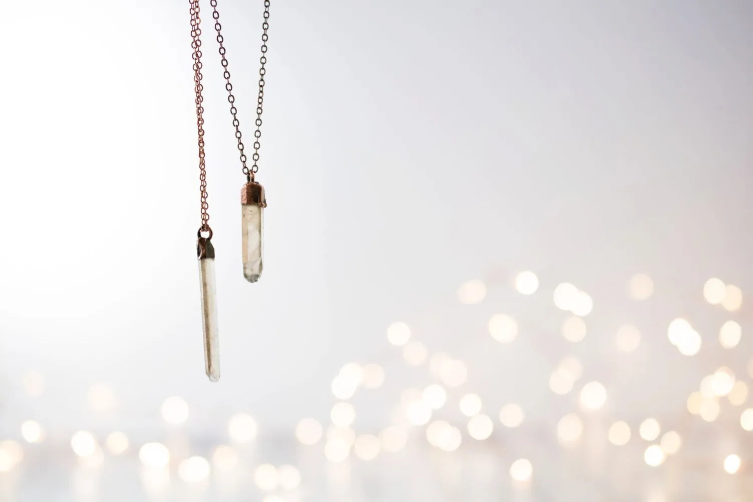 Raw smokey quartz necklace | Raw quartz necklace