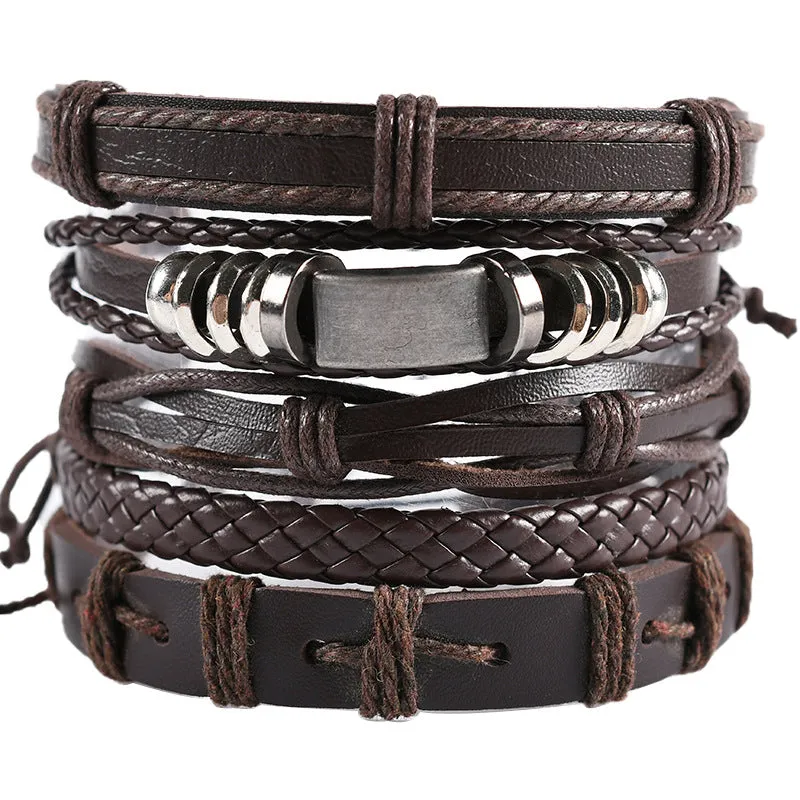 Real Leather Hand-Woven Men's Bracelet