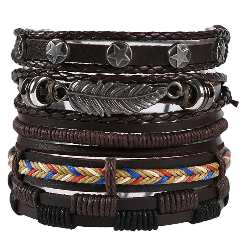 Real Leather Hand-Woven Men's Bracelet